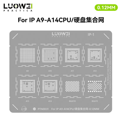 LUOWEI JUEGO DE STENCIL PARA CPU (2pzas) iPhone A9 - A18Pro