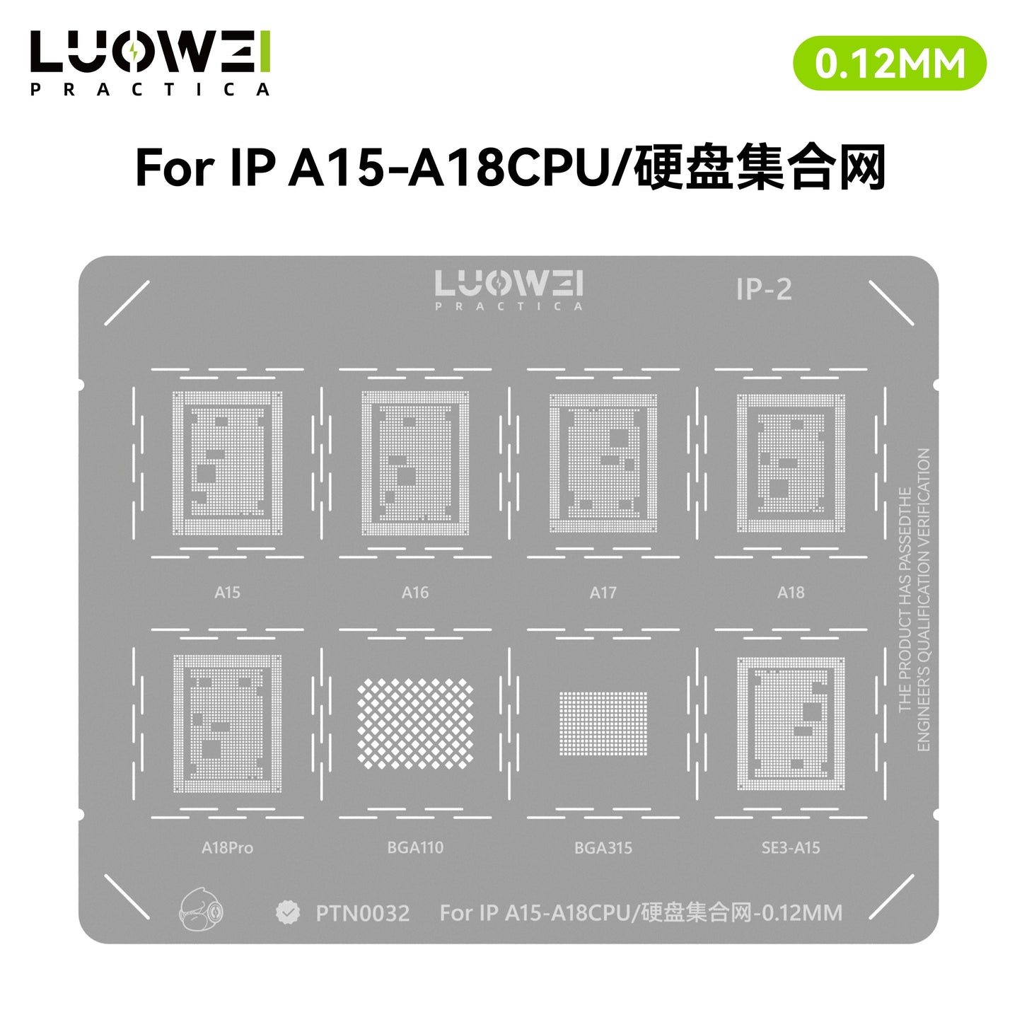 LUOWEI JUEGO DE STENCIL PARA CPU (2pzas) iPhone A9 - A18Pro