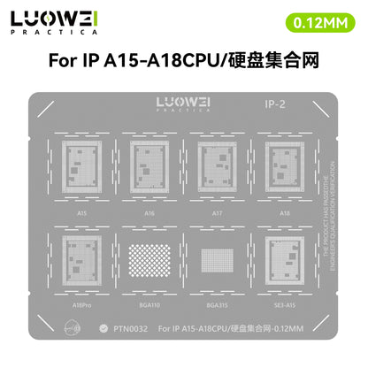 LUOWEI JUEGO DE STENCIL PARA CPU (2pzas) iPhone A9 - A18Pro