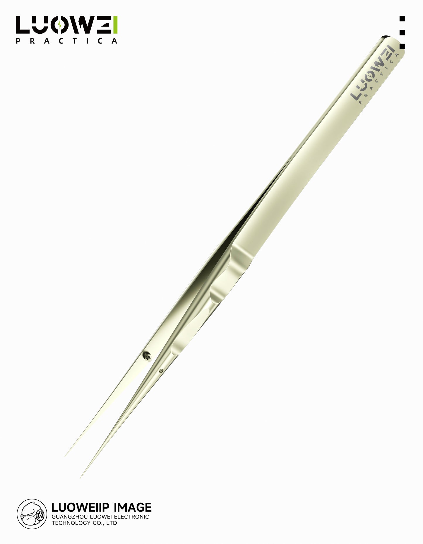 LUOWEI PINZAS DE PRECISION DE ACERO INOXIDABLE DE GRADO AERONATICO PULIDAS A MANO, PUNTA RECTA IS-10
