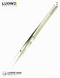 LUOWEI PINZAS DE PRECISION DE ACERO INOXIDABLE DE GRADO AERONATICO PULIDAS A MANO, PUNTA RECTA IS-10